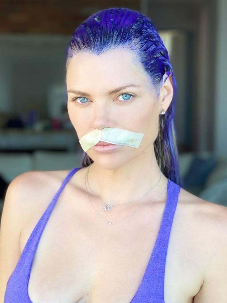 Sophie was eventually able to fix her mistake using a purple shampoo. Picture: Instagram / Sophie Monk