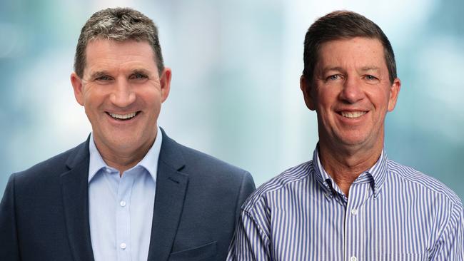 ARN Media chief executive officer Ciaran Davis and Southern Cross Media Group managing director and CEO John Kelly.