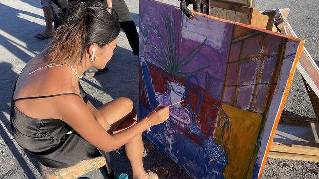 Artist Zijun Feng at Bluesfest on April 8, 2023. Picture: Savannah Pocock