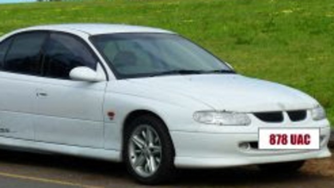 Four missing boys are believed to be travelling in a white Holden Commodore with registration 878UAC. Picture: Police Media