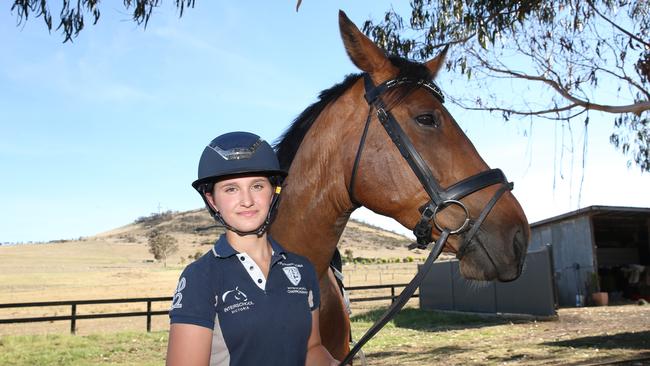 Marnie Jackson with her horse Mr Hurley. Picture: Alan Barber