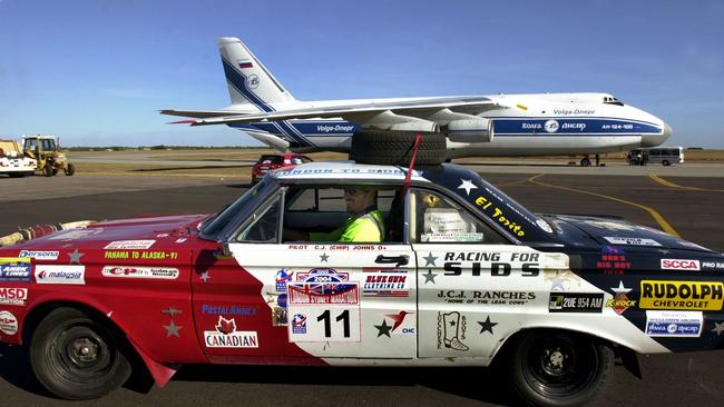 London to Sydney Car Marathon - Rally Cars unloaded at Darwin Airport - Picture: Michael Marschall