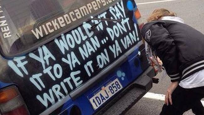 Customer’s revenge on Wicked Campers