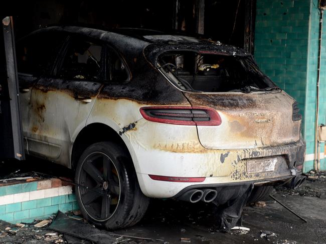 MELBOURNE, AUSTRALIA - NewsWire Photos - AUGUST 19, 2024., A shop at 173 Bay Street Port Melbourne severely damaged after a Porsche was driven through the front and set alight, Picture:  Andrew Henshaw / NewsWire