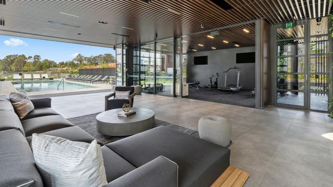 The gated community boasts a world class wellness centre with a well-equipped gymnasium, plus barbecue and full kitchen. Picture: realestate.com.au