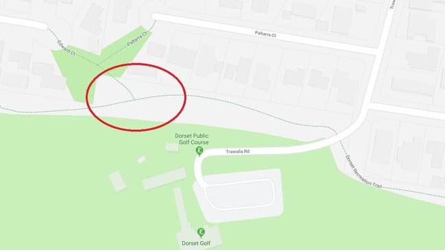 A Google map of where the man was allegedly seen on August 23. Picture: Eyewatch — Maroondah Police Service Area page.