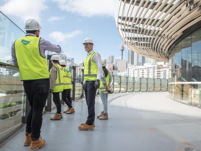 The view from the top floor of The Exchange, which will likely hold a bar or restaurant. Picture: Flavio Brancaleone
