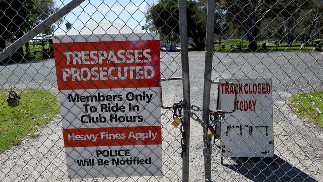 Frankston City Motorcycle Park closed after Sebastian D'Imperio, 16, died following motocross accident. Picture: AAP