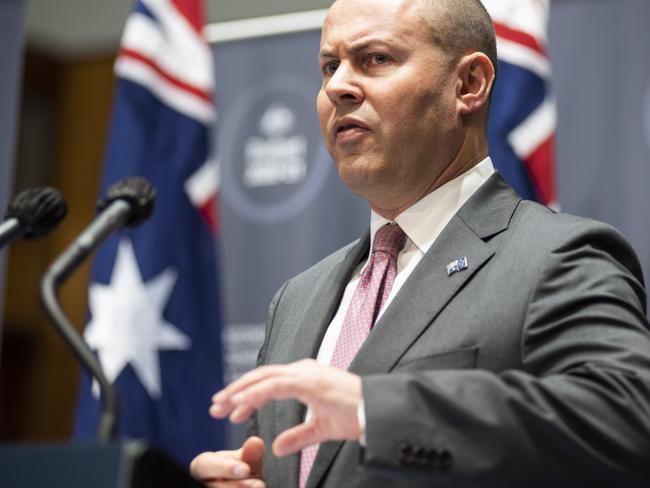 CANBERRA, AUSTRALIA - NewsWire Photos OCTOBER 6, 2020: Josh Frydenberg, Treasurer of Australia releases the Federal Budget 2020-2021 at Parliament House. Picture: NCA NewsWire / Martin Ollman