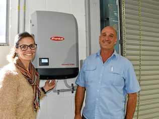 GOING GREEN: Triona and Tony Vitagliano of Salt Property Services are hoping to shed light on the misconceptions of purchasing solar. Picture: Caitlin Zerafa