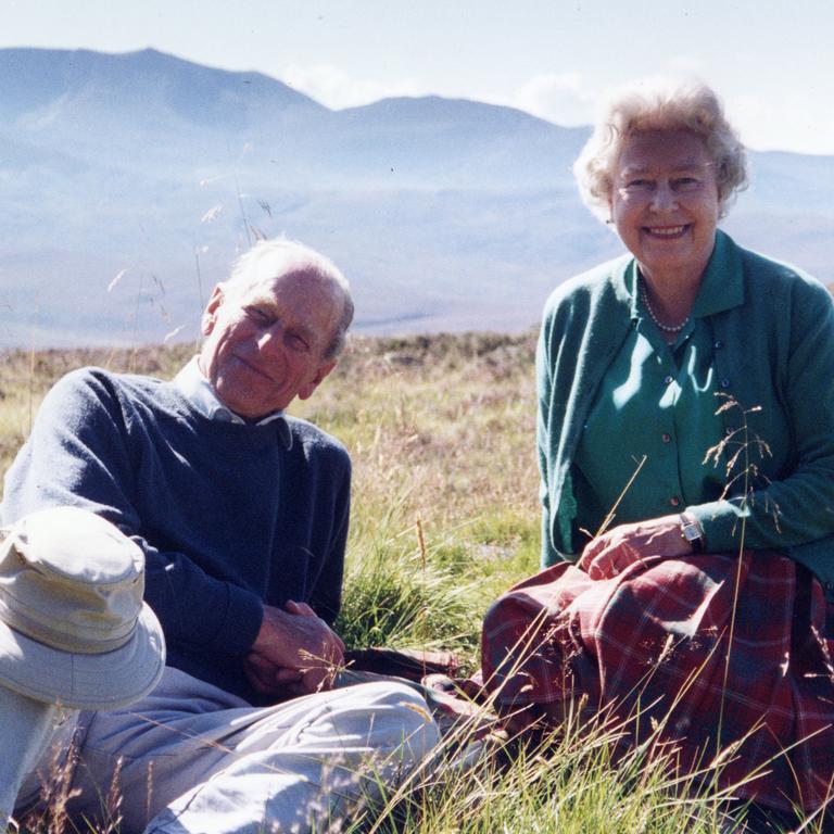 A family picture of the Queen and Prince Philip. Picture: The Countess of Wessex via Getty Images