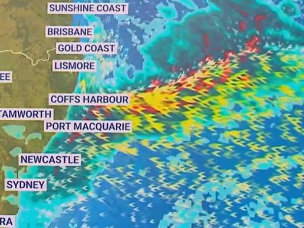 Daily showers on east coast until Wednesday. Picture Sky Weather.JPG