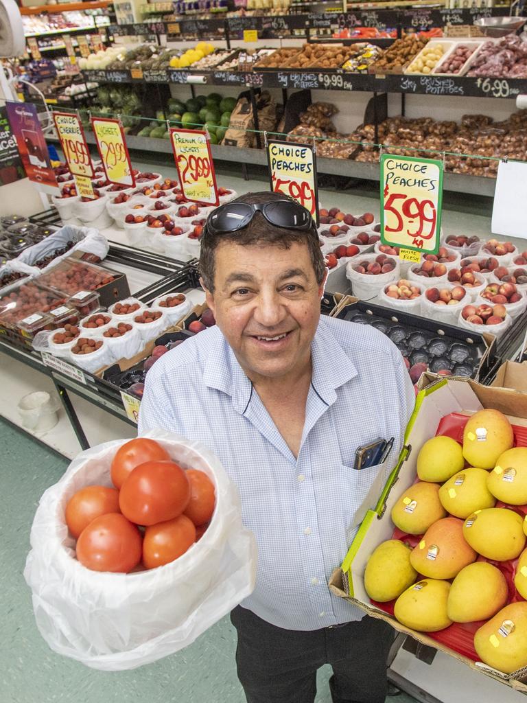 One of the owners of Betros Bros, Bevan Betros says their stock of fruit is good. Monday, January 10, 2022. Picture: Nev Madsen.