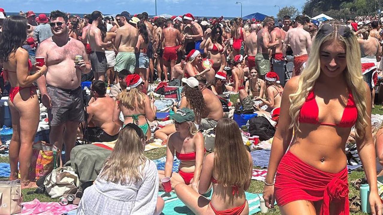 Thousands of revellers descended upon the iconic Bronte Beach for Christmas Day celebrations in the sun. Picture: Supplied