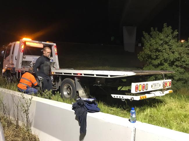 Emergency services at the scene in Altona last night. Picture: Alanah Frost