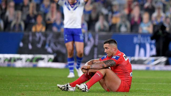 Paul Vaugha sums up the mood at the Dragons. Photo: AAP Image/Dan Himbrechts