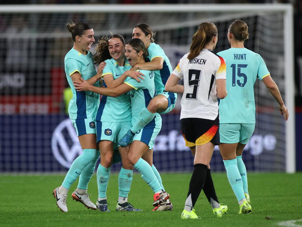 And the celebration. Picture: Alex Grimm/Getty Images