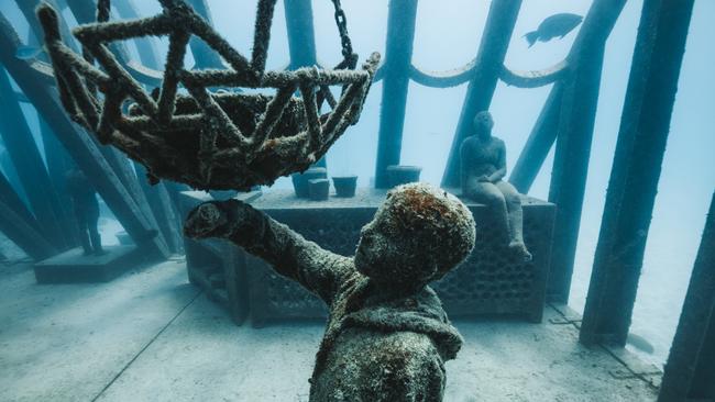 Discover underwater art installations at MOUA.