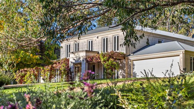 The Georgian-inspired house in Main Ridge is nestled on a 2.83ha block.