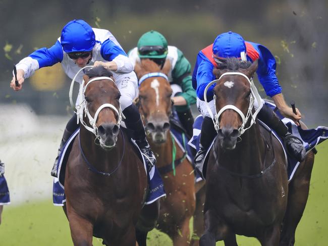 SYDNEY, AUSTRALIA - DECEMBER 04: James McDonald on Starman wins race 3 the Canterbury-Hurlstone Park RSL Sprint during Sydney Racing at Rosehill Gardens on December 04, 2021 in Sydney, Australia. (Photo by Mark Evans/Getty Images)