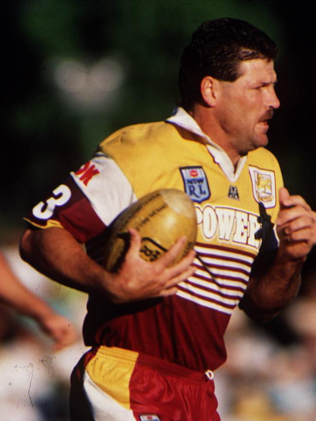 Gene Miles sporting the Broncos ‘Power’ jersey in 1991.