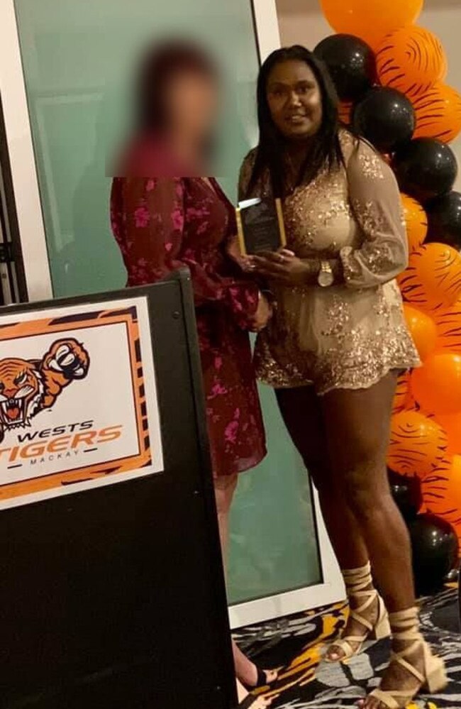 Queensland Rugby League suspended Veronica Cashmere from participating in its competitions after the August 2020 assault. She had previously received Wests Tigers Seniors’ ‘Best Back’ award. Picture: Facebook