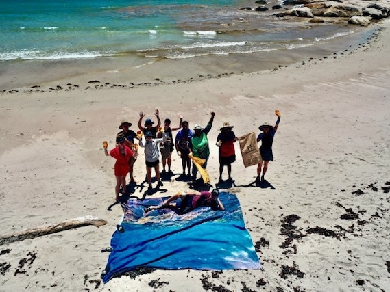 Reef Check held a beach clean at Rose Bay in Bowen in December. Photo: Nathan Cook/Reef Check Australia