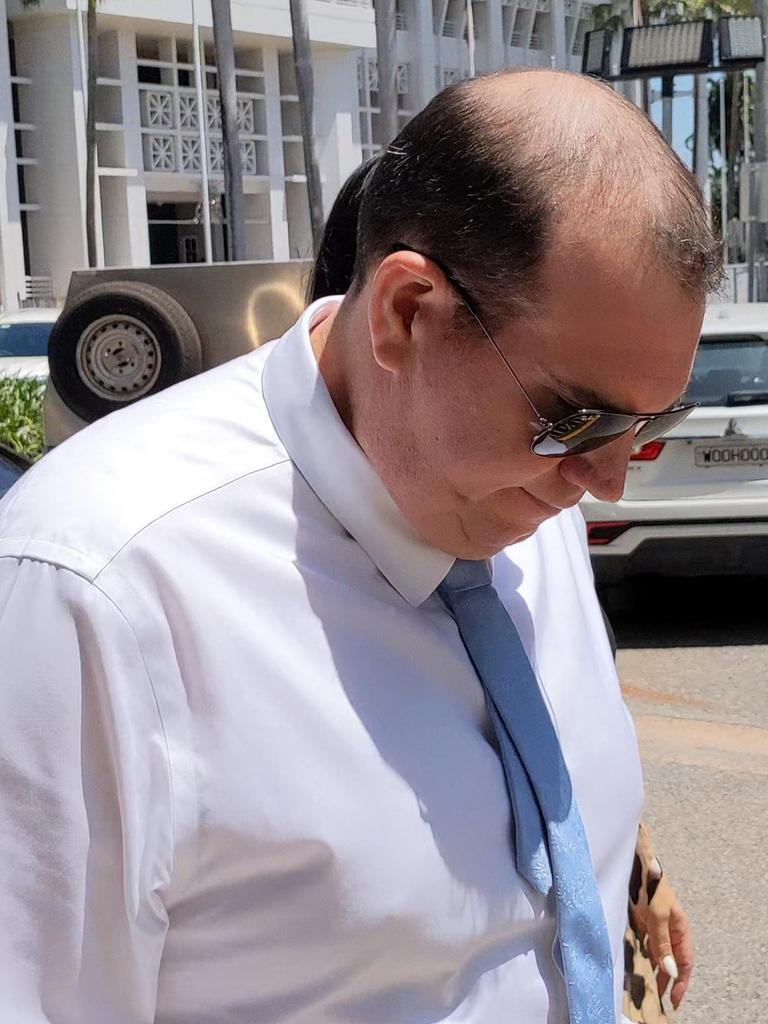 Kent Rowe leaves his NT Supreme Court trial in Darwin on Monday September 5.