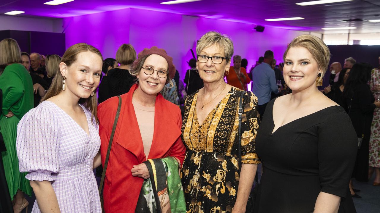 At Toowoomba Hospital Foundation's Women of Strength luncheon are (from left) Amelia Cutmore, Emily Crawford, Sandy Marshall and Tanaya Treadwell of SCA at Rumours International, Friday, August 19, 2022. Picture: Kevin Farmer