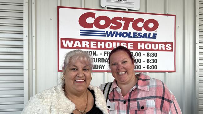 Julie and Stacey Lowe from Burleigh Waters were first in line when Costco Coomera opened its doors.