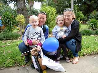 Romp in the park: Lynda Underhill, Duncan Bentley, Rachelle Steinhardt and Samantha Kilmurray. Picture: Allan Reinikka ROK310519aromp2