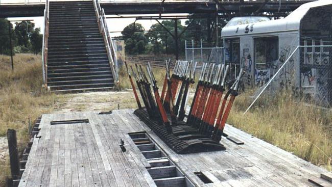 The lever frame, photographed by Rolfe Bozier at the old Dunheved Station in 1996, has also been removed. Photo, courtesy of nswrail.net