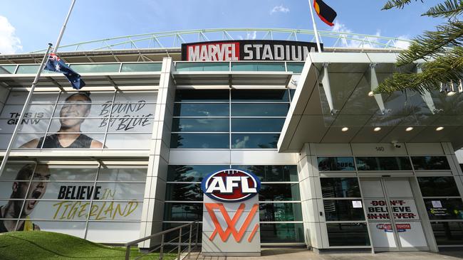 Marvel Stadium’s major redevelopment plans are set to be released later this month. Picture: Robert Cianflone/Getty Images.