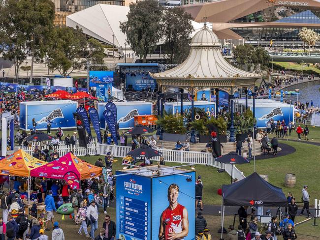 Elder Park hosts the Pepsi Max Footy Festival during Gather Round