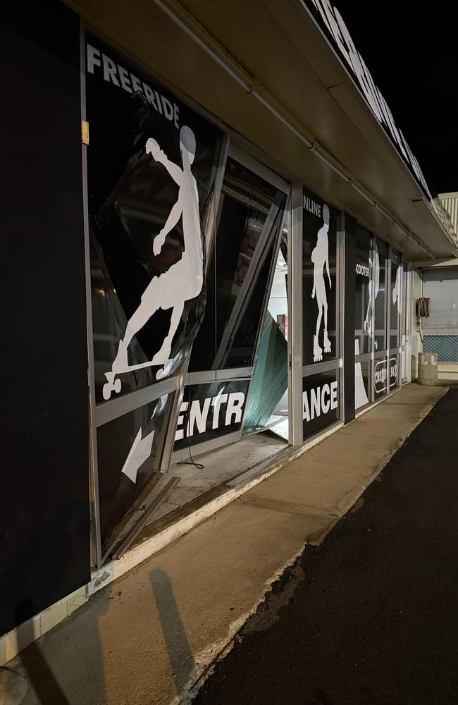 Cre8ive Sk8, on Ross River Road in Aitkenvale, has been targeted in two ram raids within about a week.