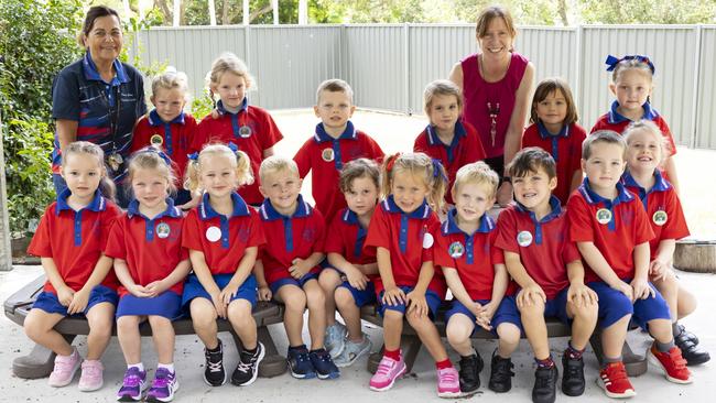 Amamoor State School prep class of 2023 - Back row (L-R): Teacher aide Donna Story, with prep students Elsie, Myah, Kye, Miranda, teacher Sally Meredith, Emily, Billie. <br/>Front row: Adysen, Annabelle, Estelle, Hunter, Freyja, Evie, Joey, Marshall, Marshall