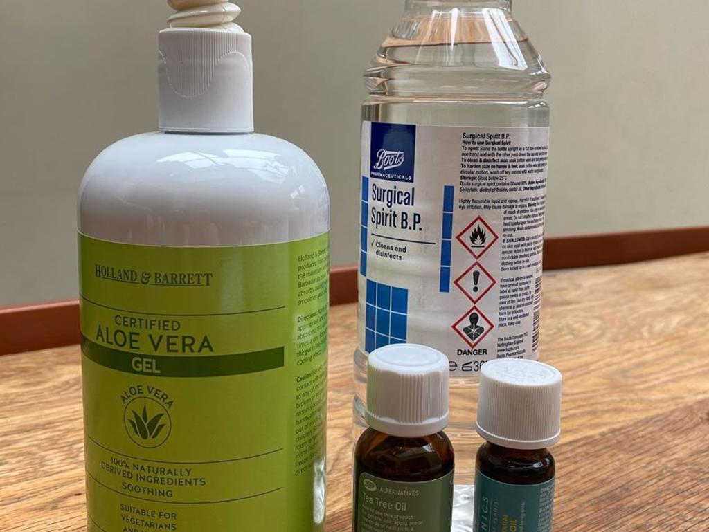 If you are planning on making DIY hand sanitiser, make sure you use a ratio of between 60 to 90 per cent alcohol and include a carrier like aloe vera. Picture: Instagram/eco.patrol