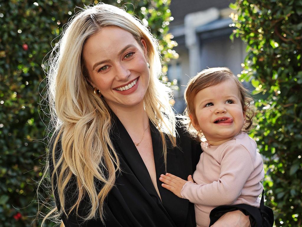 Simone Holtznagel with her one-year-old daughter Gia. Picture: Tim Hunter