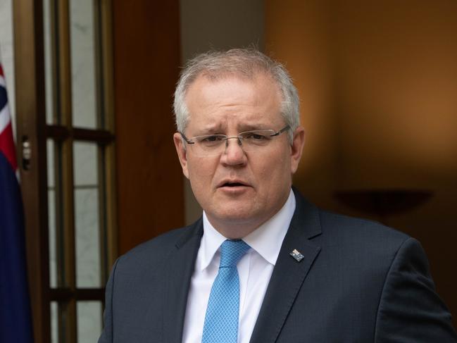 CANBERRA, AUSTRALIA - NCA NewsWire Photos JULY 08, 2020: The Prime MInister, Scott Morrison during a press conference at Parliamnet House. Picture: NCA NewsWire / Andrew Taylor