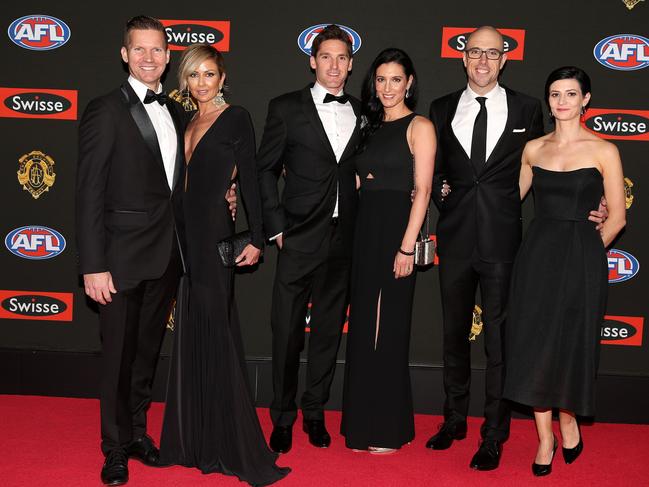Umpires arrive on the red carpet for the 2015 AFL Brownlow Medal presentation held at Crown Casino on Monday, September 28, 2015, in Melbourne, Victoria, Australia. Picture: Tim Carrafa