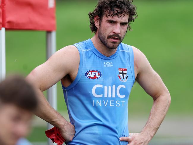 MELBOURNE, DECEMBER 6, 2024: St Kilda pre-season training at RSEA Park. Max King. Picture: Mark Stewart