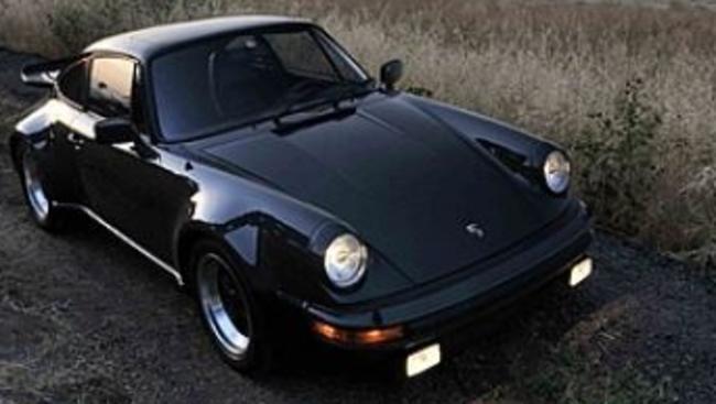 Actor Steve McQueen's 1976 Porsche, fitted with dark paint and special lights to lose the police.