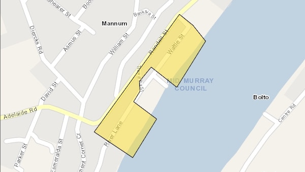 Map of the partial return to properties adjacent Mary Ann Reserve in Mannum. Picture: SASES