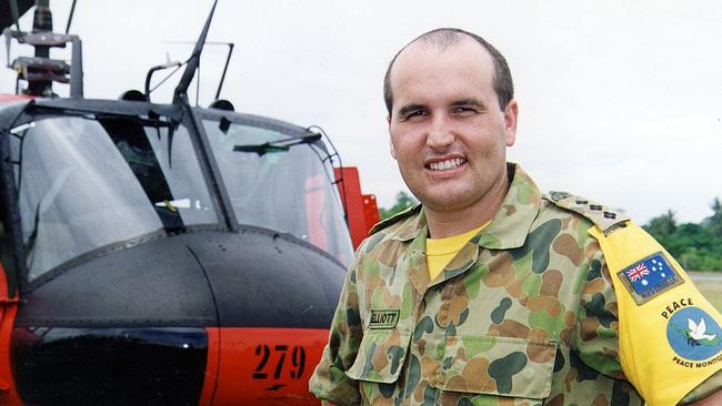 David Elliott 25 years ago when part of the multi-national peace monitoring group at Bougainville. Picture: SUPPLIED