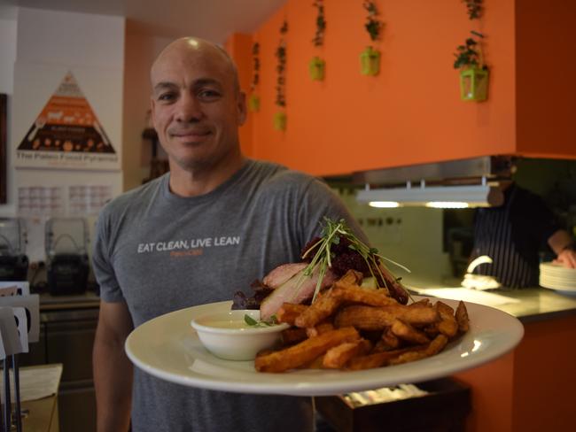 Michael Harris in the early days of paleo Cafe, before it became The Grazing Goat. Photo Louise Starkey / Daily Mercury