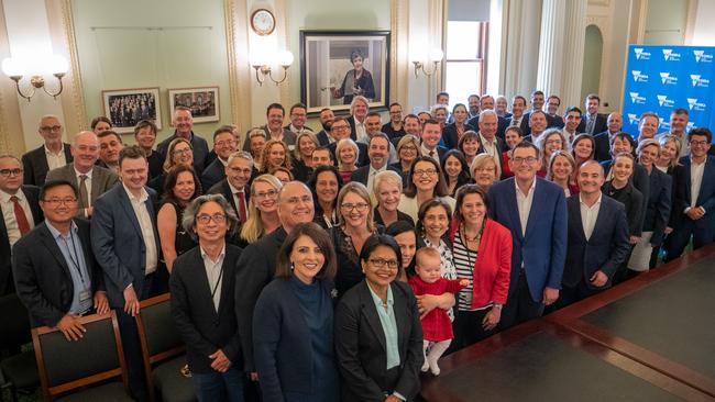 Victorian Premier Daniel Andrews with his new-look cabinet.