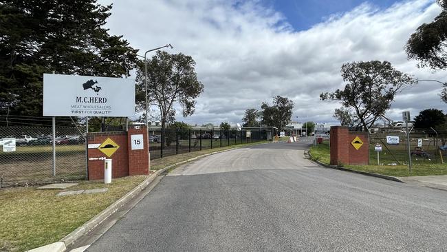 A worker was trampled by a herd of cows at M.C. Herd in Corio on Sunday.