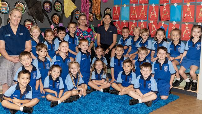 St John's Catholic Primary School Prep A Back row: Teacher Assistant Catrina Simpson, Ruby, Adelaide, Lewis, Harvey Teachers: Mrs Sarah-Jane Considine, Mrs Amy Zarb, Oscar, Isabelle, Laykin, Sofia, Emmi, Hailey Middle row: Ted, Banjo, Brady, Connor, Halle, Oliver, Carter, Lleyton, George Front row: Dylan, Elsie, Amelia, Annika, Maverick Picture: Michaela Harlow.