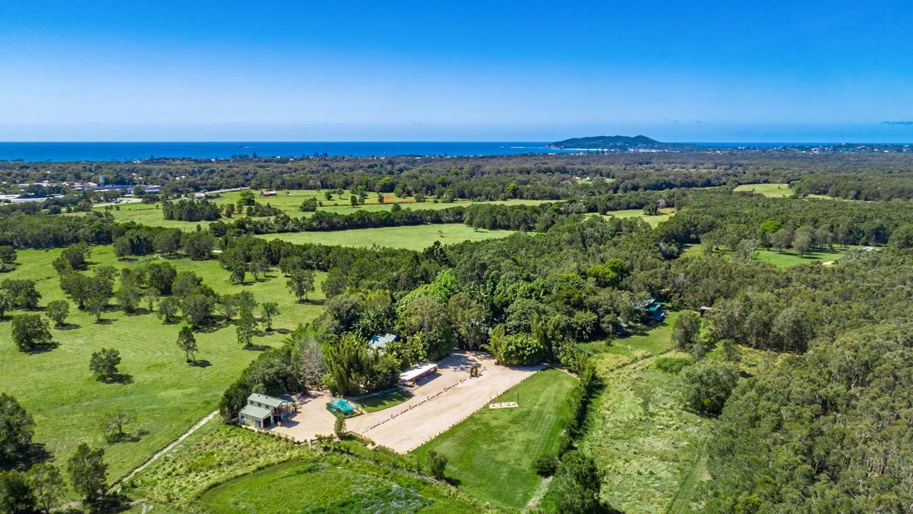 From the air: 46 Melaleuca Drive, Byron Bay. Source: realestate.com.au