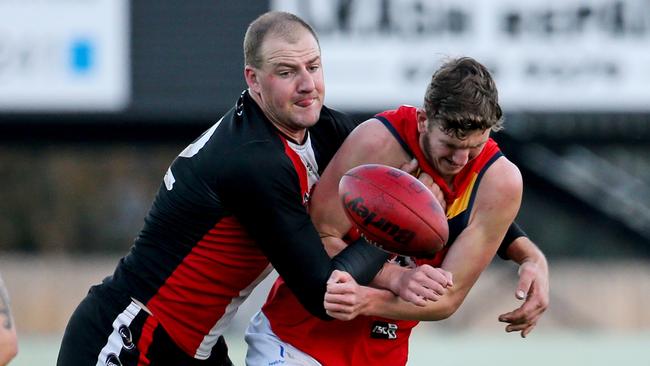 Jason Laycock, left, played 17 games for New Norfolk in 2017. Picture: PATRICK GEE